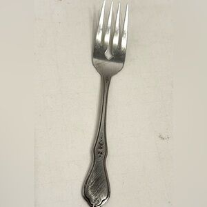 Oneida Morning Blossom Stainless  Steel Salad Dessert Fork Elegant Floral Design